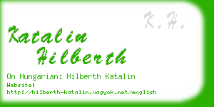 katalin hilberth business card